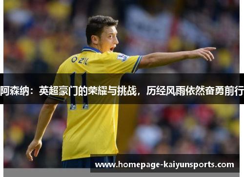 阿森纳：英超豪门的荣耀与挑战，历经风雨依然奋勇前行